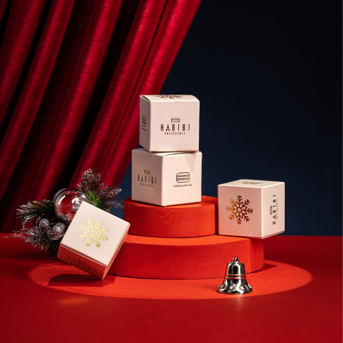 6 macarons Christmas Gift Box