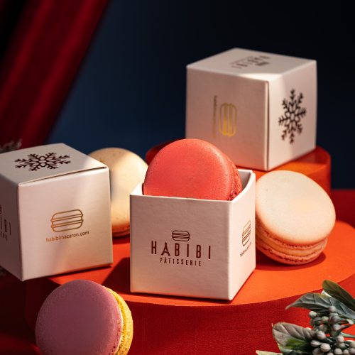 6 macarons Christmas Gift Box