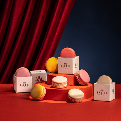 6 macarons Christmas Gift Box